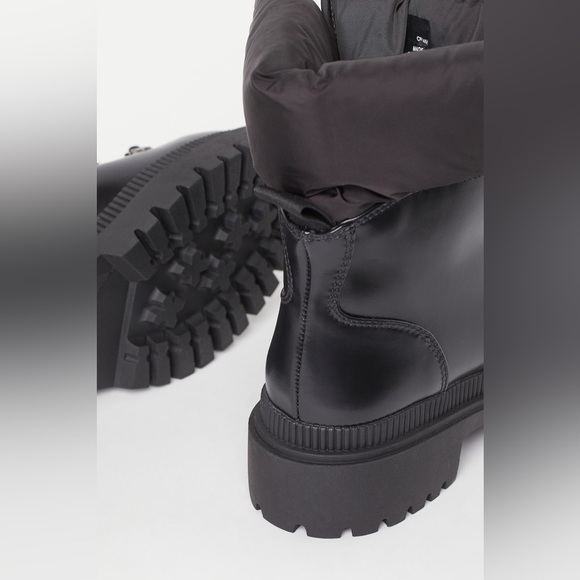 & Other Stories Women's Black Lace-Up Boots, Size US8 (EUR39) - Picture 3 of 6